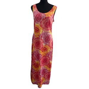 Vintage Gemini USA Y2K Floral Artsy Maxi Dress L Romantic Fairy Floral Phoebe